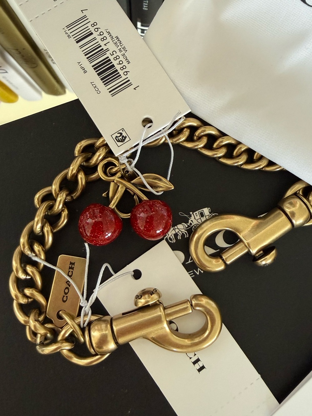 Coach Cherry mini bag charm NWT with dust bag SOLD OUT ONLINE - Picture 5 of 15